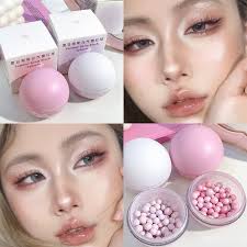 1/2Pcs Creative Exquisite Brightening Pearl Powder Blusher Balls-  Convenient Practical Natural Lasting High Color Rendering Facial Body  Highlights