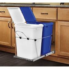 Even a trash can with lid can slide out from underneath the lid while containing smells when closed back in. Pin On Kitchen Remodel Idea