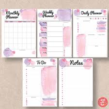 2018 Planner Weekly And Monthly Also Includes Daily To Do Etsy In 2020 Planner Printable Planner Organized Calendar Planner