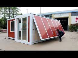 This container house is expandable butterfly design, 2 hours can 4 people can install one house. China Expandable Container House 10 Minutes One House Youtube