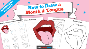 Start at the left end of the first line you drew, then draw a line at an upward. How To Draw A Mouth And Tongue Really Easy Drawing Tutorial