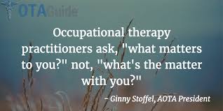  Occupational Therapy Practitioners Ask What Matters To You Not What S Th Occupational Therapy Quotes Occupational Therapy Humor Occupational Therapy Kids