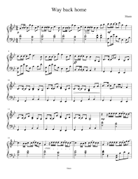 Way Back Home Shaun Sheet Music For Piano Download Free In Pdf Or Midi Piano Sheet Cello Sheet Music Piano Sheet Music