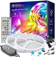 65 6 Ft Led Strip Lights With Built In Mic Ultra Long Led Lights For Bedroom 600 Leds Color Changing Rgb Led In 2020 Led Strip Lighting Strip Lighting Led Light Strips