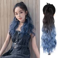Ponytail hairpieces | fake ponytails. Mstn Natural Fluffy Long Wavy Ponytail Ombre Ponytail Claw Clip On Hair Extension Mini Grab Type Brown Pink Hairband For Women Synthetic Ponytails Aliexpress