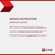 Tm telephone & multimedia bill jompay biller code 8. Cimbmalaysia On Twitter Important Notice The Following Services Will Be Temporarily Unavailable We Apologise For Any Inconvenience Caused