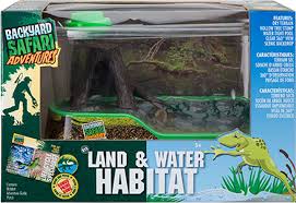 Backyard safari land and water lighted habitat lets you create your very own natural history museum. Backyard Safari Land Water Habitat Fat Brain Toys