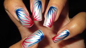 Maybe you would like to learn more about one of these? Red White Blue Burst For 4th Of July Diy Nail Art Tutorial Youtube