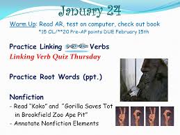 January 23 Warm Up Root Word Chart Definition Example