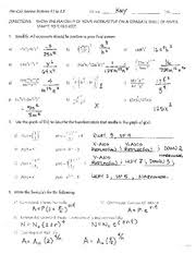 Precalculus worksheets with answers pdf is really a sheet of paper containing assignments or questions that you can pay attention to the example precalculus honors mrs higgins with this page. Worksheet Review Answers 3 1 To 3 3 Pre Calc Review Sedlbns 5 7 10 3 3 N A Me E H R Derecteons Show The Majority Of Your Work Setup On A Separate Course Hero