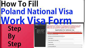Poland visa | documents required 16. How To Fill Poland National Visa Form Work Visa Form Step By Step Guide Hindi Youtube