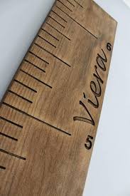 personalized growth chart wood wooden girl wall ruler