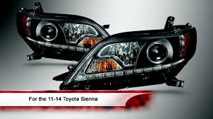 No more squinting at night when driving with insufficient. 11 14 Toyota Sienna Drl Led Projector Headlights Youtube