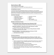 medical assistant resume template