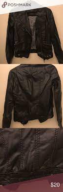 Black Zara Leather Jacket Black Zara Leather Jacket With Leopard Print Lining Ruching On The Bottom Of Back Zara J Zara Leather Jacket Leather Jacket Fashion