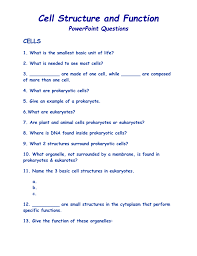 Plant cell wall function ppt. Cell Structure And Function Powerpoint Questions Cells 1 What Is