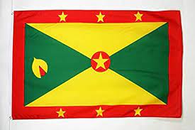 The flag of grenada consists of two yellow triangles at the top and bottom and two green triangles at the hoist and fly. Az Flag Flagge Grenada 150x90cm Grenada Fahne 90 X 150 Cm Flaggen Top Qualitat Amazon De Garten