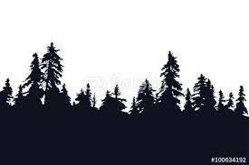 Forest Silhouette Stock Image And Royalty Free Vector Files On Fotolia Com Pic 100634192 Forest Silhouette Pine Tree Silhouette Modern Canvas Painting
