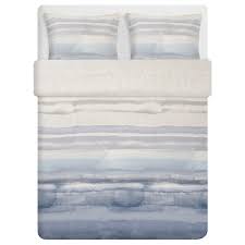 alpdraba dekbedovertrek met 2 slopen blauw streep 240x220 60x70 cm ikea