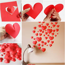 Cute diy room decor ideas with paper. How To Diy Creative Paper Hearts Wall Decor