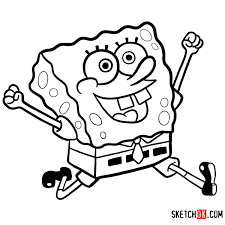 Plankton * 11:00 garyhow to draw spongeb. How To Draw Spongebob Happy And Running Sketchok Easy Drawing Guides