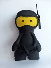 Ninja Handmade Fabric Doll Black Ninja Etsy Ninja Doll Fabric Dolls Dolls