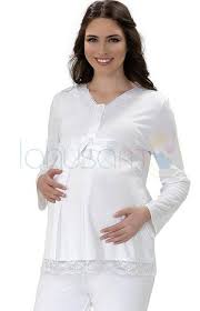 Sahnur Kollari Yakasi Dantel Lohusa Pijama 2184 Pijama The Dress Moda Stilleri