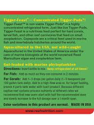 Reef nutrition works with a selective group of distributors to bring our products to retail stores across the us and the world*. Tigger Feast Copepods For Sale Reef Nutrition Pods
