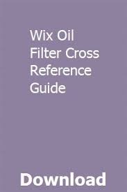 Wix Oil Filter Cross Reference Guide Puzanreede Oil