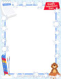 February Border Clip Art Page Border And Vector Graphics Page Border Page Borders Clip Art Borders