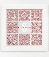 Natural linen using weeks dye works (or dmc floss 221, 223, 310, 445, 754, 799. 8 Biscornu Designs Pdf Pattern Modern Folk Embroidery