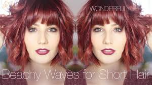 Best of all, they are meant to look somewhat messy and carefree, as though the person just came back from the beach. Hair Styles For Short Hair Beachy Waves With Ghd S Wonderful You Youtube