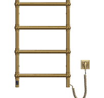 Electric Towel Bar Heated Towel Rack Brass Electric Heated Towel Rail Retro  500x800 Sensor, Right Bronze • NAVIN®