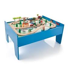 Wooden Train Set With Table 60 Pieces Kmart Wooden Train Set Wooden Train Table Train Set Table