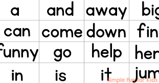 A, and, away, big, blue, can, come, down, find, for, funny, go, help, here, i, in, is, it, jump how to use the sight word flash cards. Pre Primer Sight Word Mini Flash Cards Simple Fun For Kids