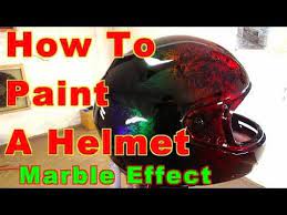 How To Custom Paint A Helmet Samurai Paint Marble Effect Bowling Ball Candy Paint Allkandy Wet Wet Youtube Helmet Paint Helmet Marble Effect