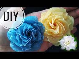 Diy Gardenia Fabric Flower Tutorial Rose Handmade Chiffon Fabric Flower Youtube Fabric Flowers Handmade Flowers Fabric Fabric Flowers Diy