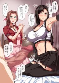 ティファ&エアリス 3P]ティファとエアリスがクラウドと3Pエッチ!!パイズリやダブルフェラすると、バックで順番にパコられちゃう♡ | 同人すまーと