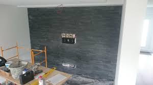 Naturstein Verblender Schiefer Wohnwand Verblender Naturstein Verblender Holzwand Wohnzimmer