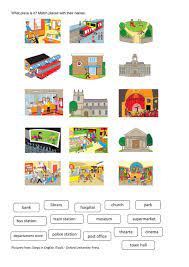 Places In The City Interactive And Downloadable Worksheet You Can Do The Exercises O Learning English For Kids English As A Second Language English Activities