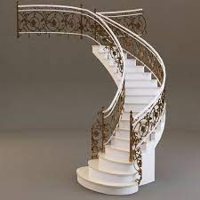 Classical Staircase 3d Model Stairs Design Staircase Classic Stairs