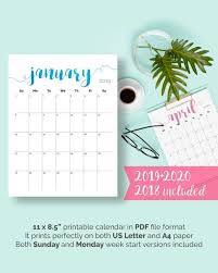 2020 Calendar Printable Desk Calendar Planner Monthly Pages Etsy Desk Calendar Planner Calendar Printables Planner Calendar Printables