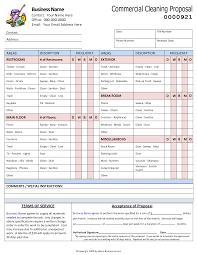 House Cleaning Proposal Template Commercial Cleaning