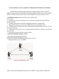 Wireless lan interface alat ini biasanya adalah merupakan suatu alat tambahan yang dipasangkan pada pc atau laptop. Analisa Perancangan Jaringan Nirkabel Indoor Dan Outdoor Pdf