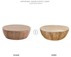 Daily Find Arteriors Jacob Coffee Table Copycatchic Round Wood Coffee Table Round Wooden Coffee Table Drum Coffee Table