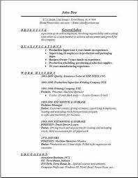 Warehouse cv example no experience. Resume Examples General Labor Examples General Labor Resume Resumeexamples Resume Objective Sample Cover Letter For Resume Sales Resume