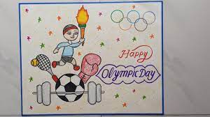 Like most people, i get a lot of email offers to the olympic logos are symbols used by the international olympic committee to promote the. Olympic Day Drawing Easy Steps Olympic Day Poster Beautiful Handwriting Cursive Writing Youtube