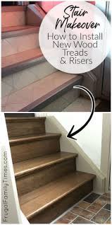 Diy Stairs Makeover How To Install Wood Treads Risers Over Old Steps Diy Stairs Makeover Diy Stairs Stairs Makeover
