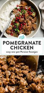 Pomegranate Chicken Braised With Walnuts And Coconut Milk Recipe Unique Dinner Recipes Winter Dinner Recipes Pomegranate Chicken