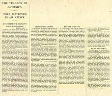 > working at great speed in the wake of the bombing at guernica. Bombing Of Guernica Wikipedia